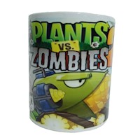 Taza Ceramica Clasica Plantas vs Zombies Campo 270ml